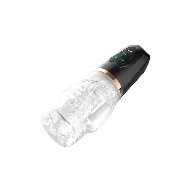 Adam & Eve Adams Gawk Gawk 2.0 - Clear USB Rechargeable Rotating & Vibrating Masturbator - I884 8000