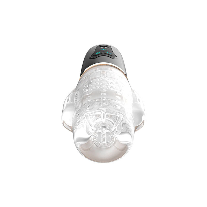 Adam & Eve Adams Gawk Gawk 2.0 - Clear USB Rechargeable Rotating & Vibrating Masturbator - I884 8000