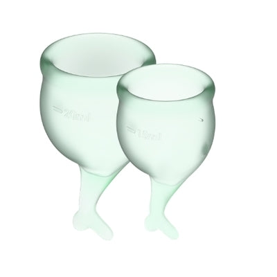 Satisfyer Feel Secure Menstrual Cup (Light Green)