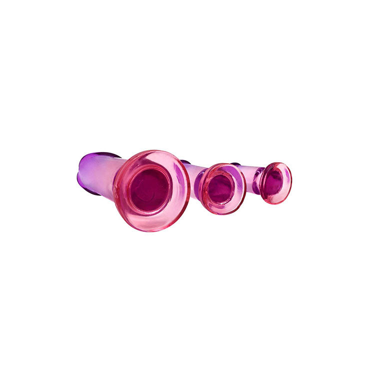 Adam & Eve SUNSET DREAMS Anal Training Kit - Pink/Purple Anal Training Set - Set of 3 Plugs-J353 2500