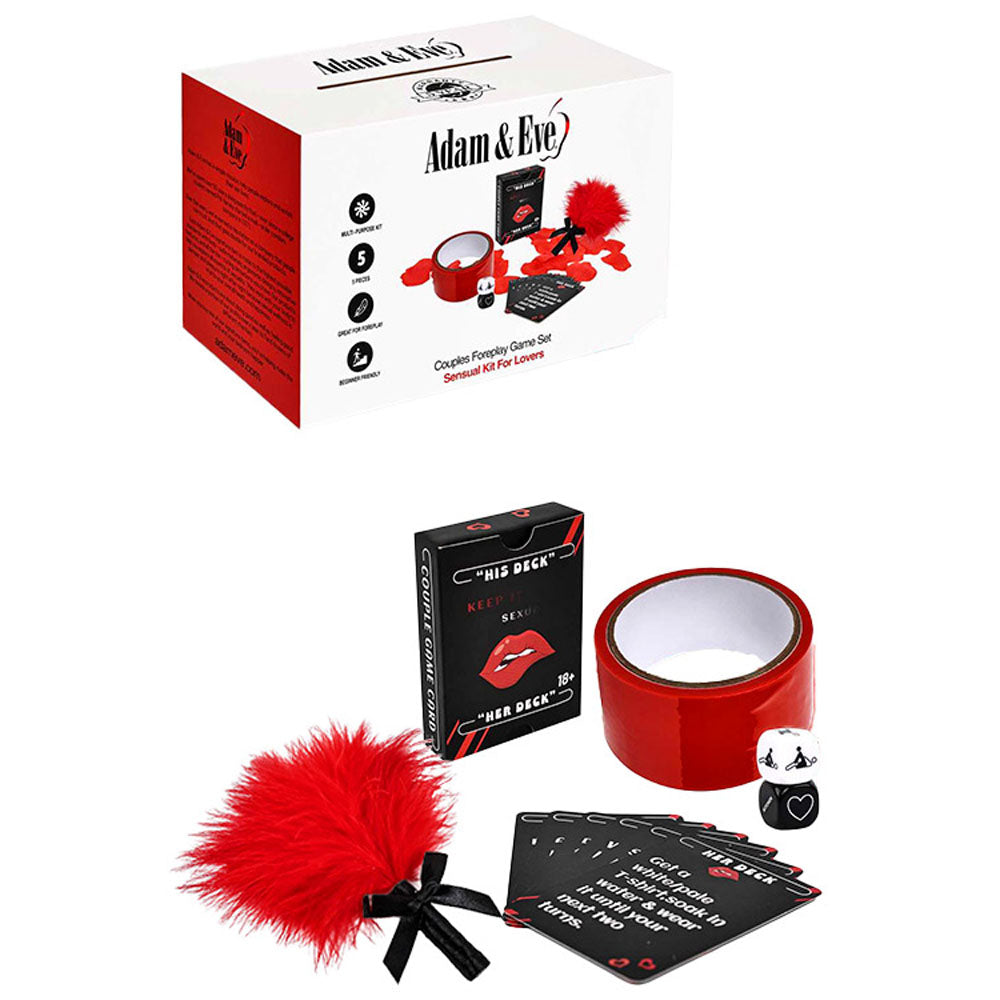 Adam & Eve COUPLES FOREPLAY GAME SET - Couples Card Game - 5 Piece Kit-J785 0000