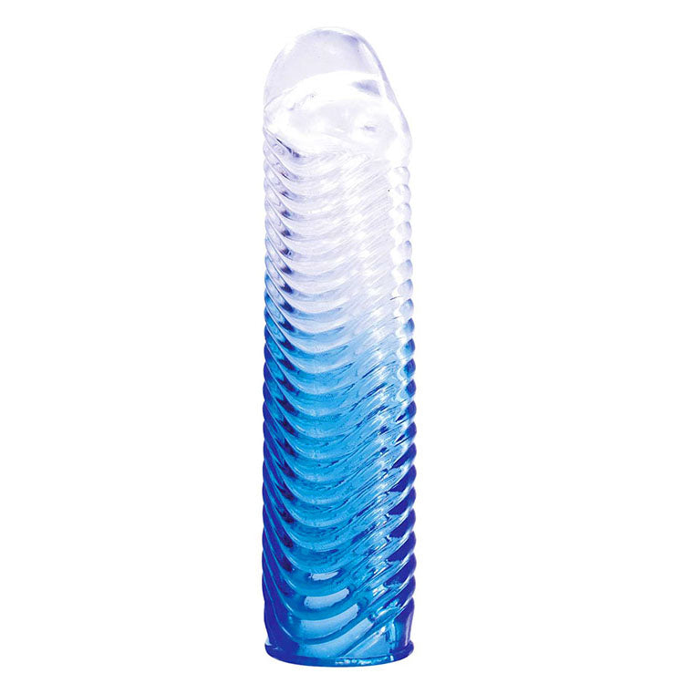 Adam & Eve SAPPHIRE Sleeve Set - Blue Clear Penis Sleeve Set - Set of 4 - L232 4000