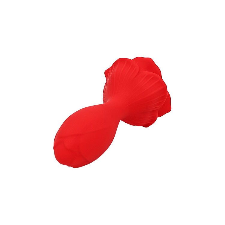 Adam & Eve THE ROSEBUD - Red 10.2 cm USB Rechargeable Vibrating Butt Plug with Remote - L430 6000