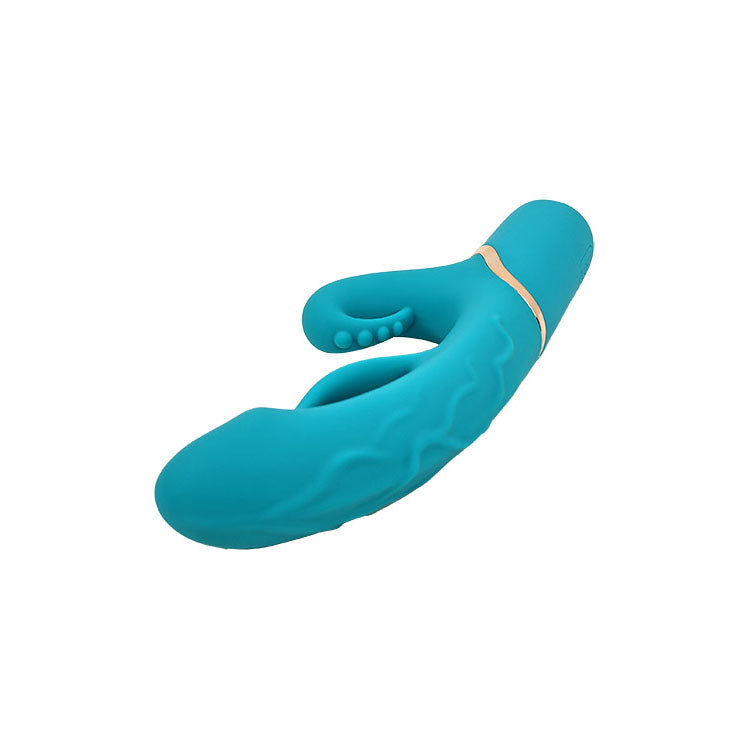 Adam & Eve SIRENS EMBRACE - Teal 24 cm USB Rechargeable Inflatable Rabbit Vibrator - L493 4000