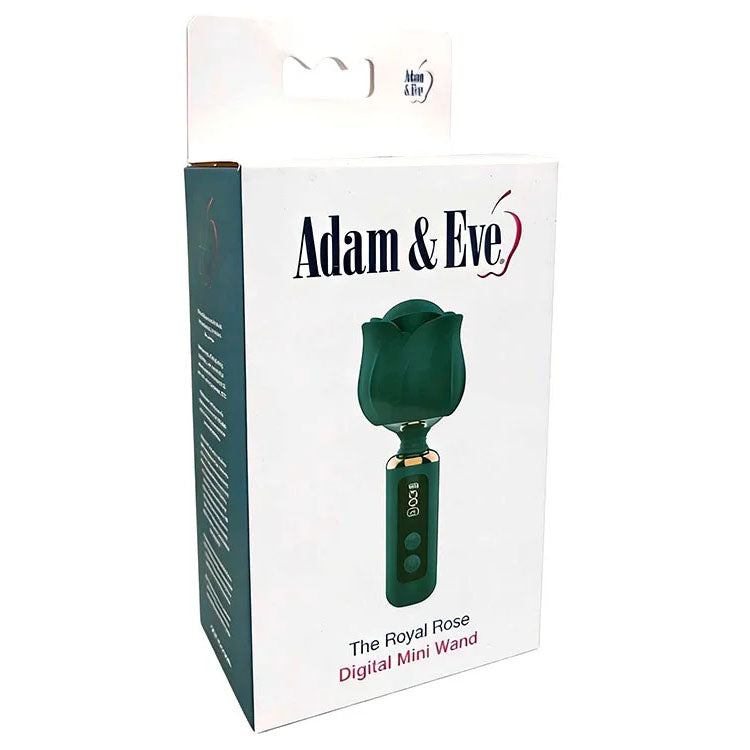 Adam & Eve THE ROYAL ROSE Mini Wand - Green - Green USB Rechargeable Mini Massager Wand - L698 0600