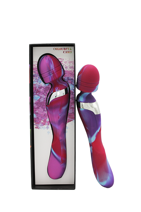 Colourful Camo Beja 2in1 Vibrator Pink-LA-50039-1P
