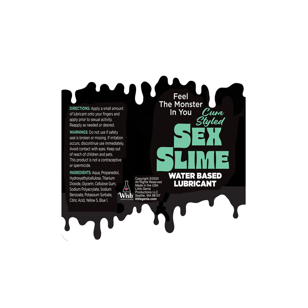 Sex Slime Cum Style Creature Lube - Green 60 ml - Green Cum Style Water Based Lubricant - 60 ml Bottle-LGBT.1309
