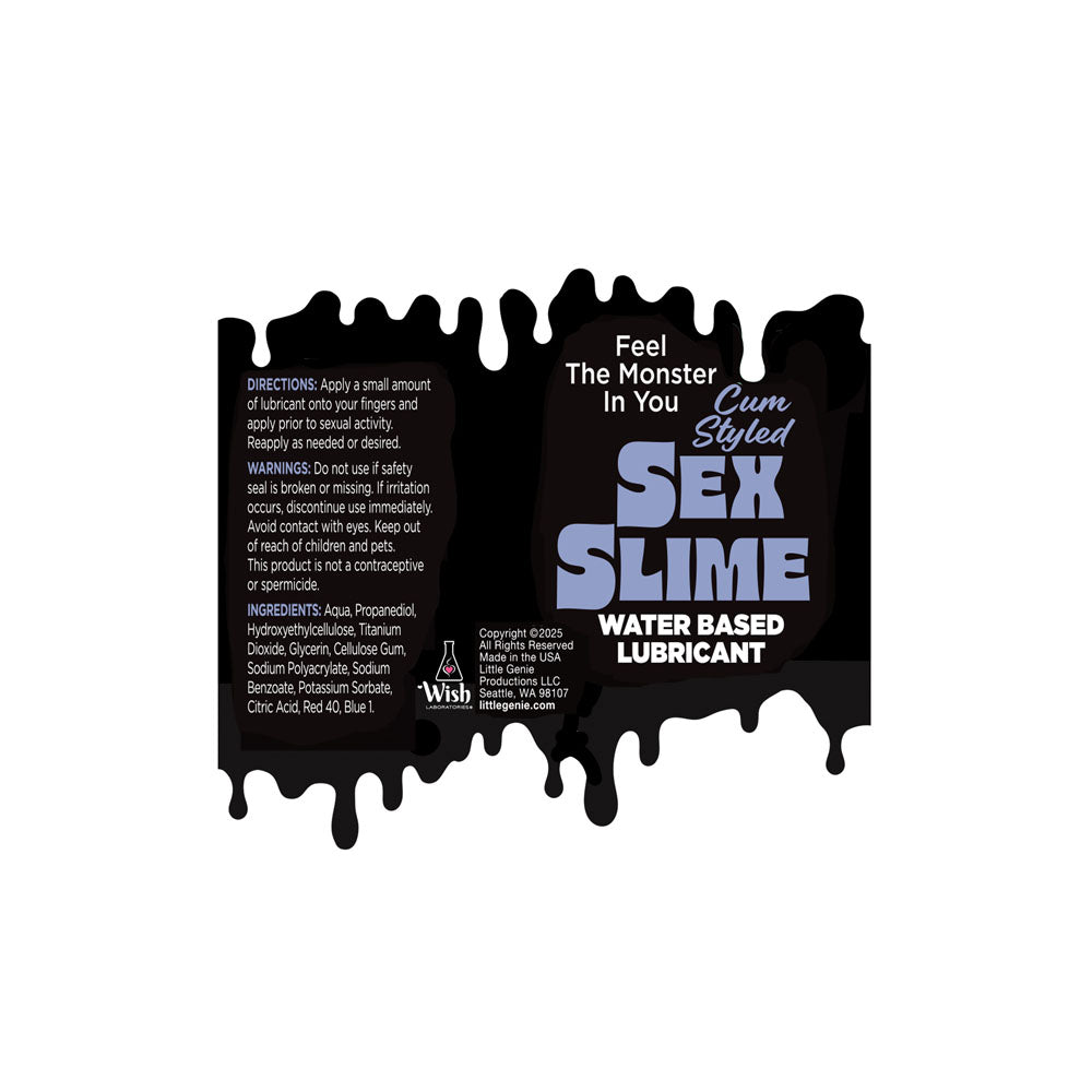 Sex Slime Cum Style Creature Lube - Purple 60 ml - Purple Cum Style Water Based Lubricant - 60 ml Bottle-LGBT.1315