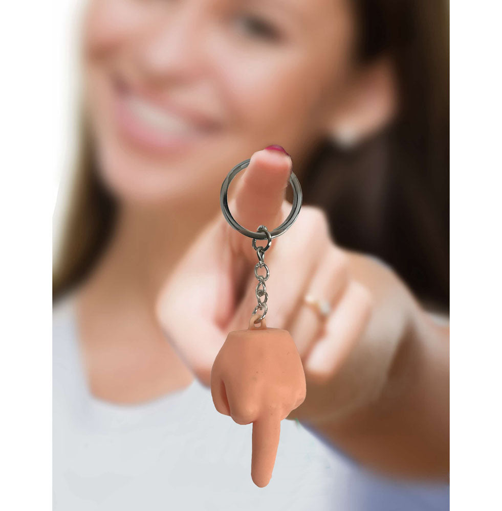 Super Fun Key Chain - Squishy FU Finger - Novelty Keychain - LGCP.1254