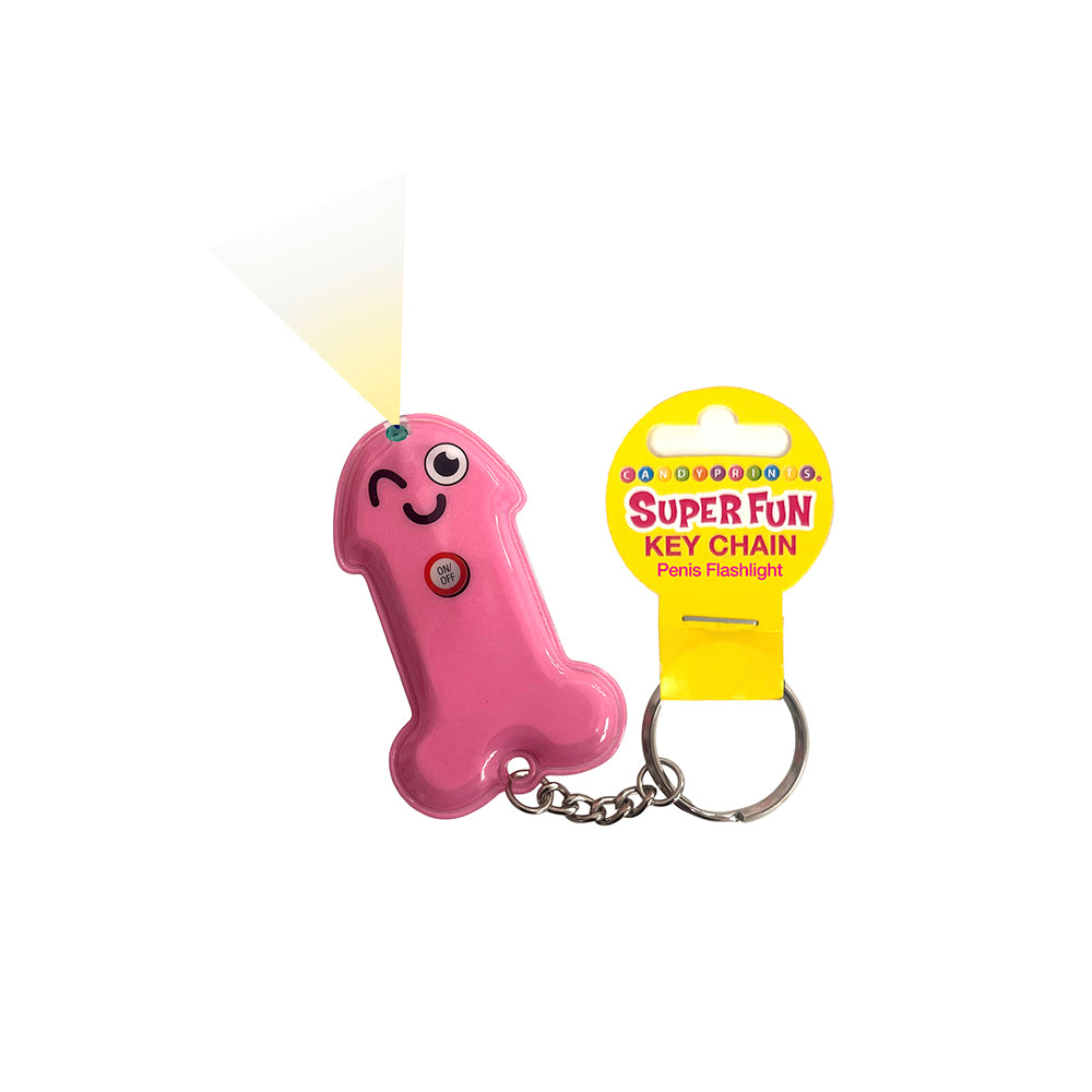 Super Fun Key Chain - Penis Flashlight - Pink Novelty Keychain - LGCP.1282
