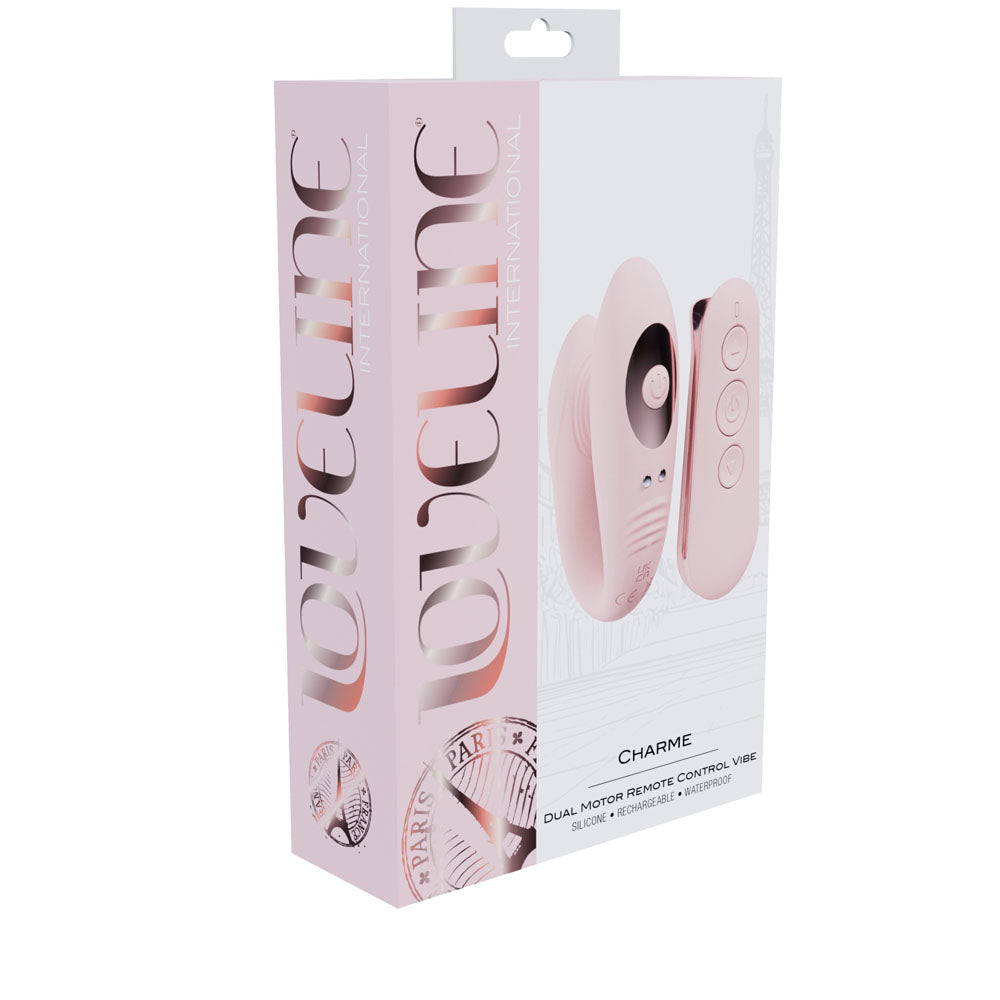LOVELINE Charme Dual Motor Vibe - Pink USB Rechargeable Dual Motor Vibrator with Wireless Remote-LOVU053PNK