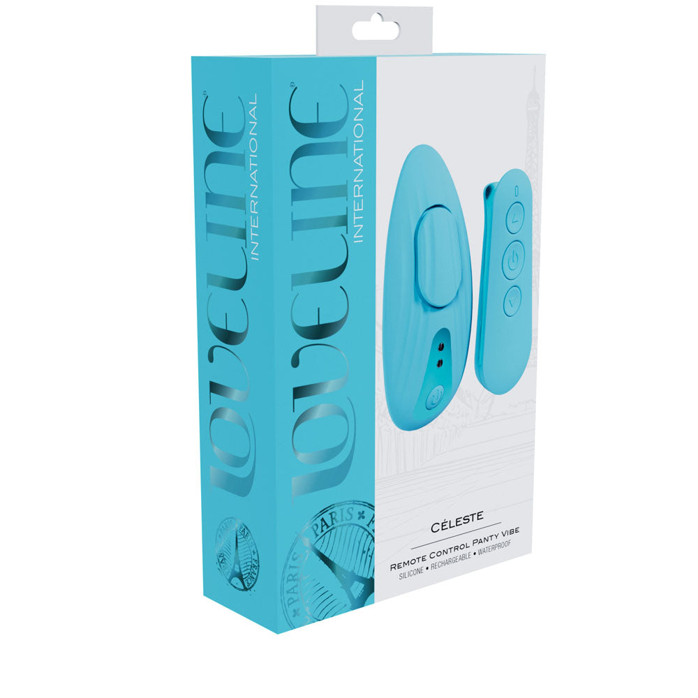 LOVELINE Celeste - Blue - Blue USB Rechargeable Panty Vibrator with Wireless Remote-LOVU054BLU