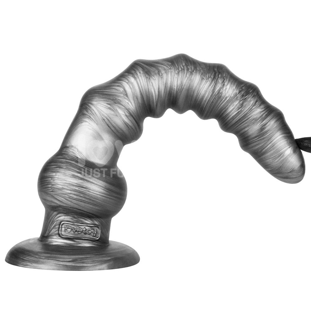 King Sized Vibrating Vibrax Slider - Grey 32.3 cm (12.5) USB Rechargeable Vibrating Dildo - LV121202