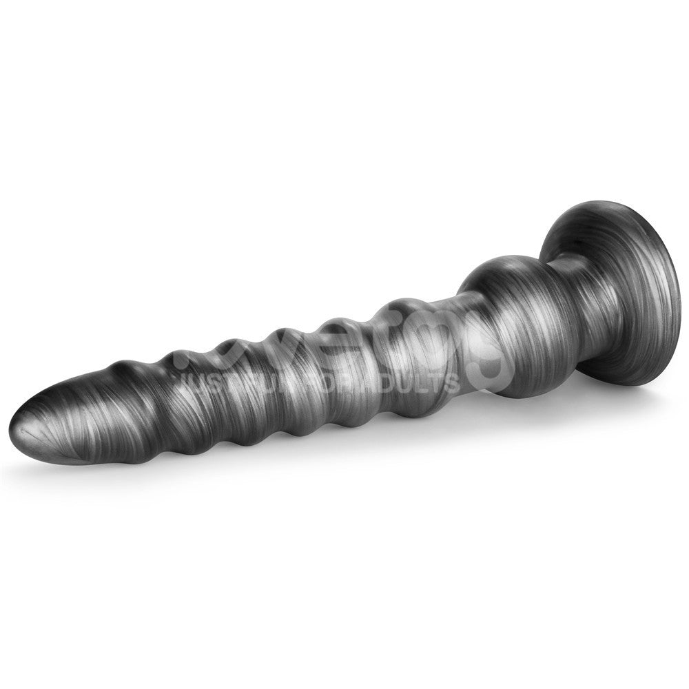King Sized Vibrating Vibrax Slider - Grey 32.3 cm (12.5) USB Rechargeable Vibrating Dildo - LV121202