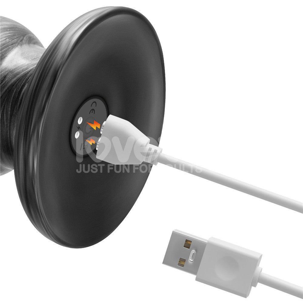 King Sized Vibrating Vibrax Slider - Grey 32.3 cm (12.5) USB Rechargeable Vibrating Dildo - LV121202
