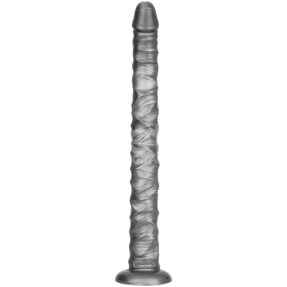 King Sized Vibrating Vibrax Slider - Grey 40.8 cm (16) USB Rechargeable Vibrating Dildo - LV121203