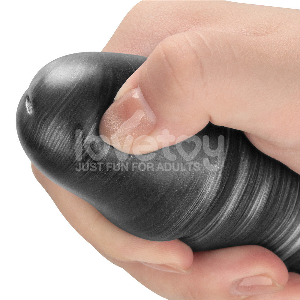 King Sized Vibrating Vibrax Slider - Grey 40.8 cm (16) USB Rechargeable Vibrating Dildo - LV121203