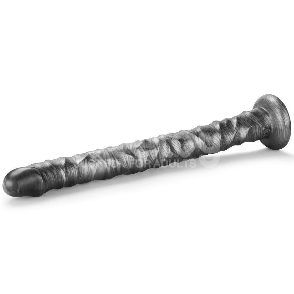 King Sized Vibrating Vibrax Slider - Grey 40.8 cm (16) USB Rechargeable Vibrating Dildo - LV121203