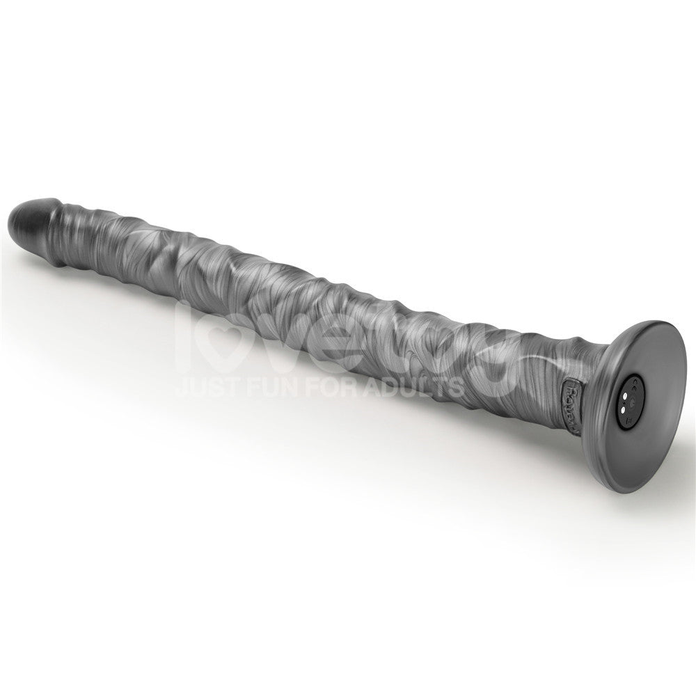 King Sized Vibrating Vibrax Slider - Grey 40.8 cm (16) USB Rechargeable Vibrating Dildo - LV121203
