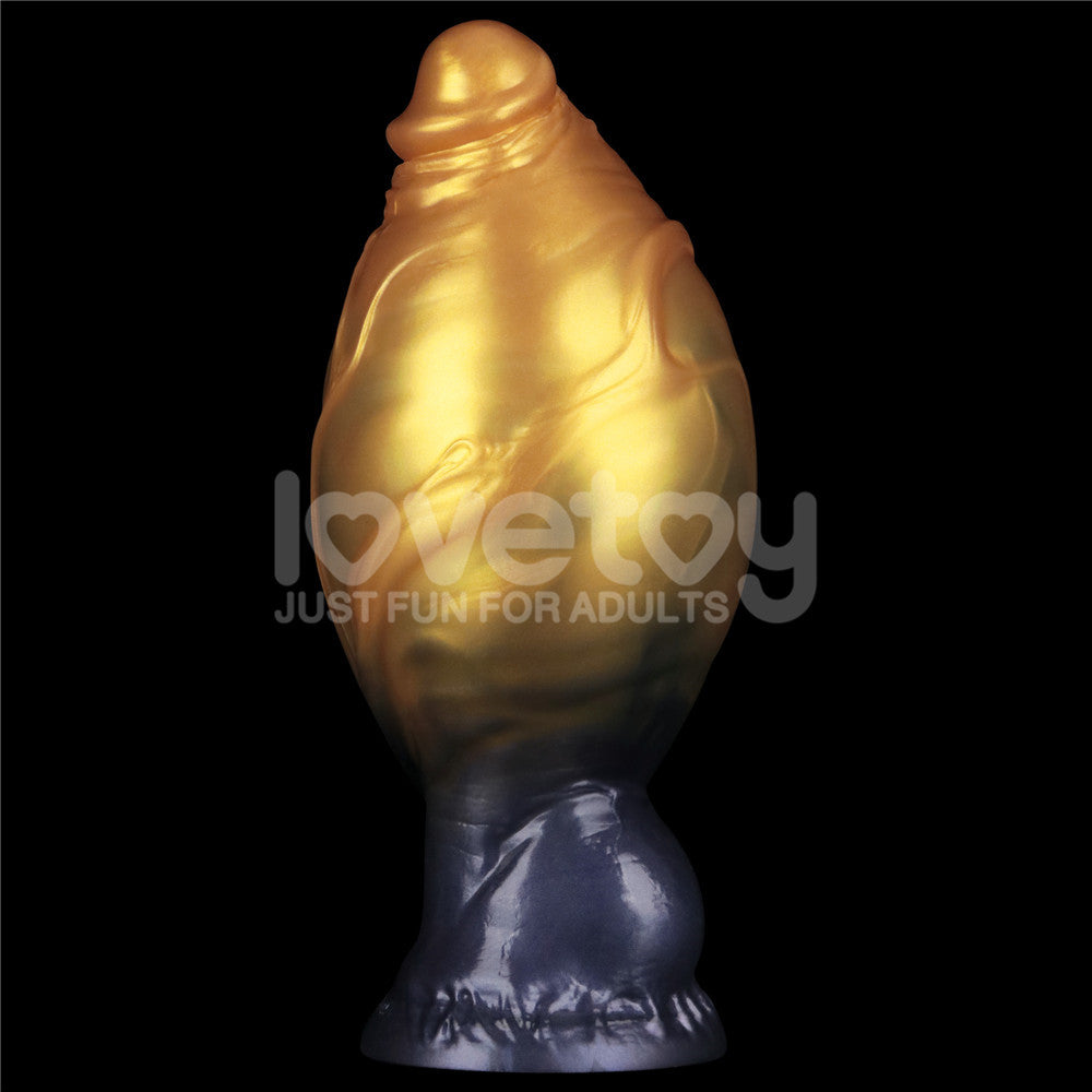 Aerosx 7.5 Inch Dual Density Inflatable Dildo - Gold/Blue 24 cm Inflatable Fantasy Dildo - LV416001