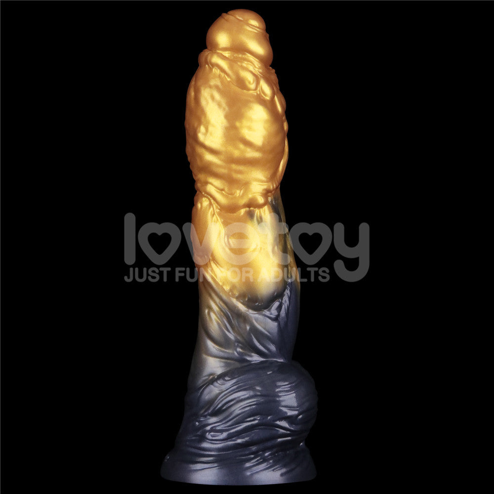 Aerosx 10 Inch Dual Density Inflatable Dildo - Gold/Blue 33 cm Inflatable Fantasy Dildo - LV416003