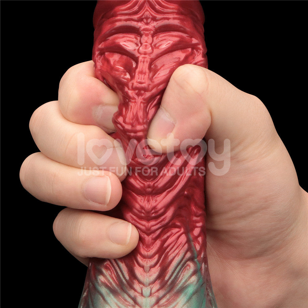 Aerosx 8 Inch Dual Density Inflatable Dildo - Red/Green 28 cm Inflatable Fantasy Dildo - LV416012