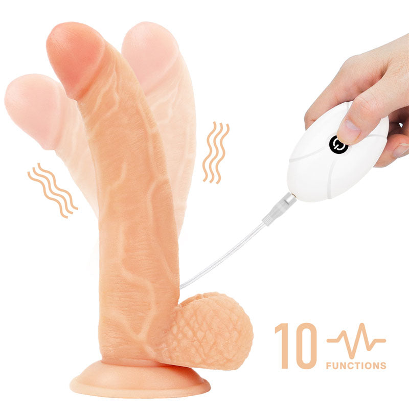 Ingen Vibrating Easy Strap-On Set - Flesh 21.6 cm (8.5) Vibrating Strap-On - LV715118