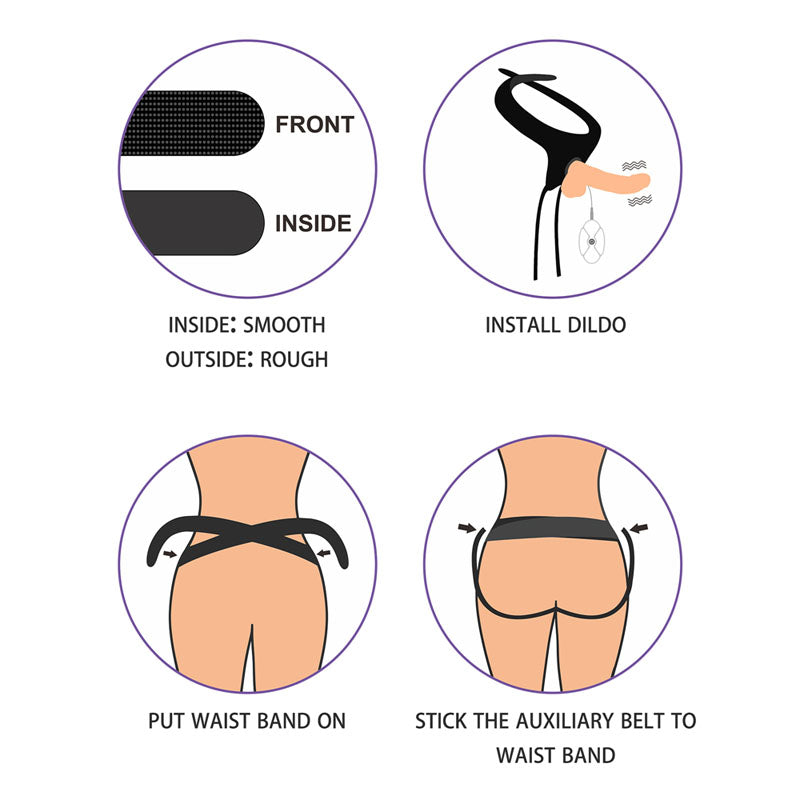 Ingen Vibrating Easy Strap-On Set - Flesh 21.6 cm (8.5) Vibrating Strap-On - LV715118