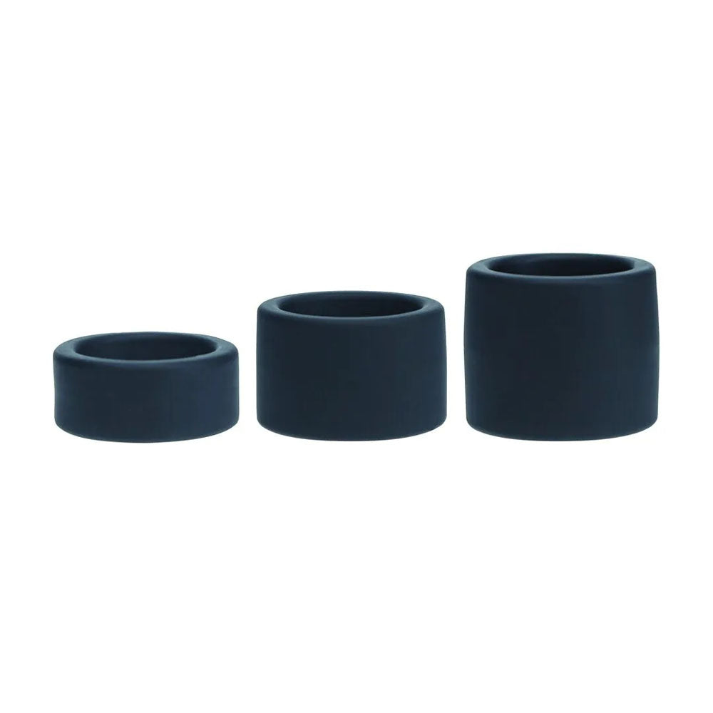 LEVELZ Liquid Silicone Ball Strap Set of 3 - Black - Black Ball Stretchers - Set of 3 Sizes-LVL01-0020BLK