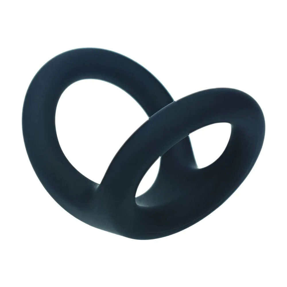 LEVELZ Double O Silicone Cock Ring - L - Black - Black Cock & Balls Rings-LVL01-0027BLK
