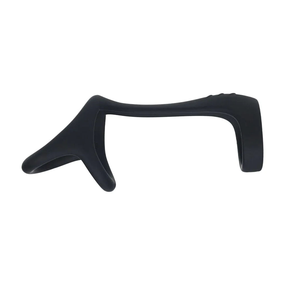 LEVELZ Tri O Silicone Shaft Cock & Ball Ring - Black Cock & Balls Ring - LVL01-0042BLK