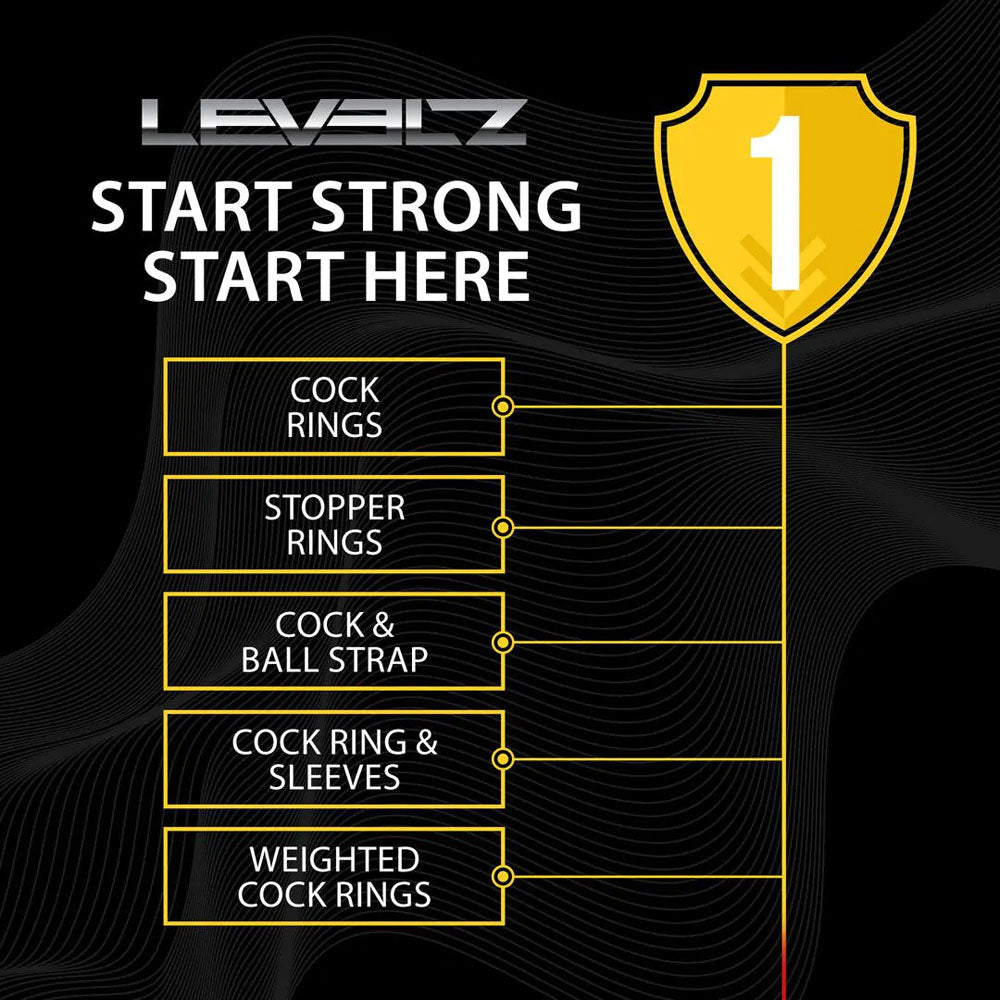 LEVELZ Tri O Silicone Shaft Cock & Ball Ring - Black Cock & Balls Ring - LVL01-0042BLK