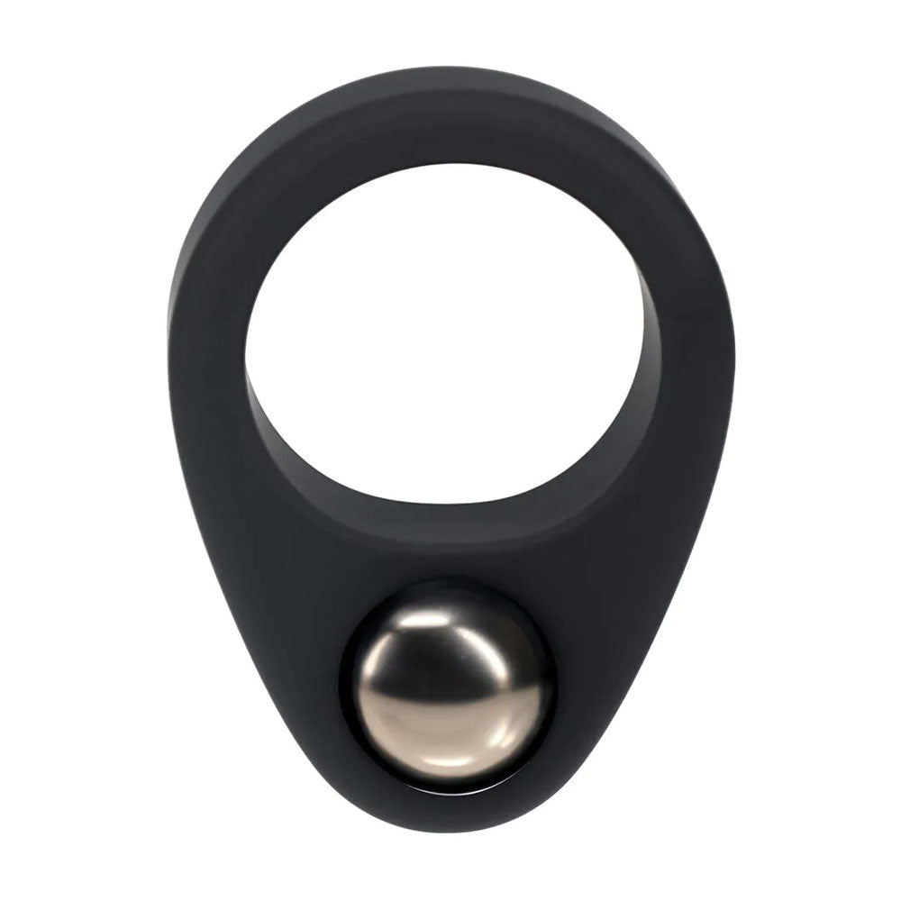 LEVELZ Single Weighted Ball Cock Ring - Black - Black Weighted Cock Ring-LVL01-0050BLK