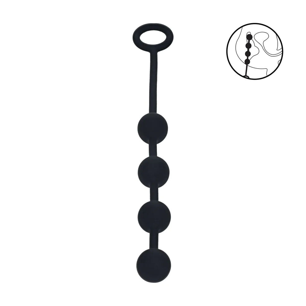 LEVELZ Round Silicone Anal Balls - S - 20mm - Black 23 cm Small Anal Balls-LVL02-0033BLK