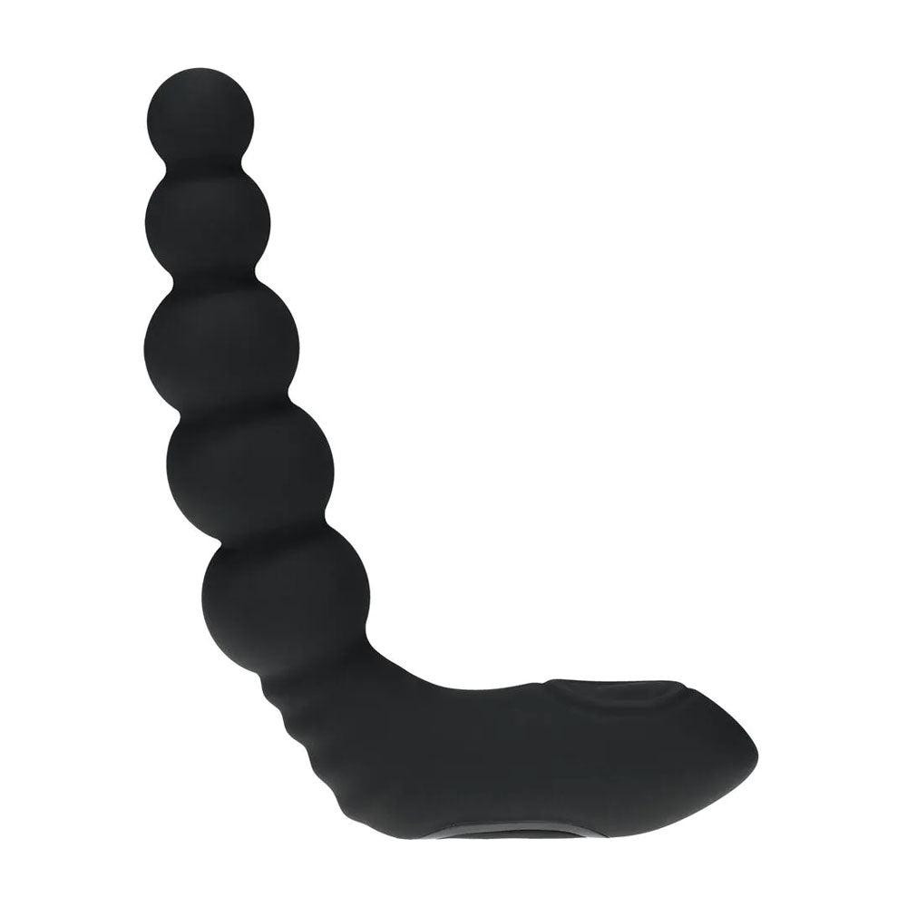LEVELZ Rechargeable Beaded Prostate Massager - Black USB Rechargeable Heating + Vibrating Prostate Massager-LVL03-0023BLK