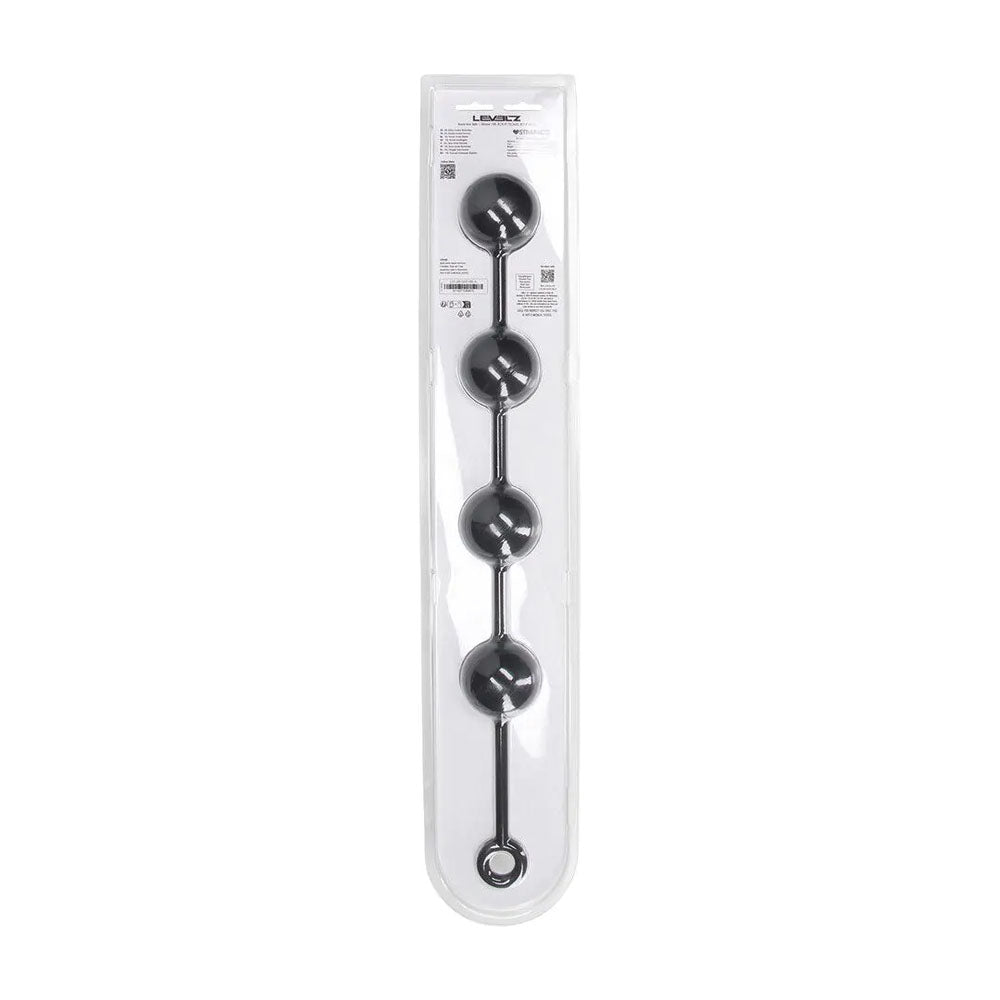 LEVELZ Round Anal Balls - XXL - 60mm - Black 52.5 cm XXL Anal Beads-LVL09-0001BLK