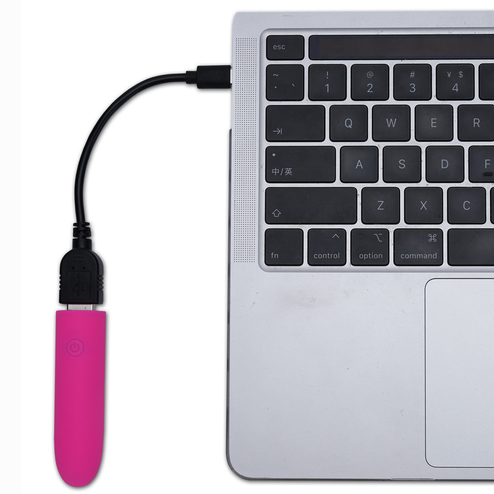 Maia VIBEDRIVE - Pink - Pink 10 cm USB Rechargeable Bullet with 16 GB Storage - MA25-12
