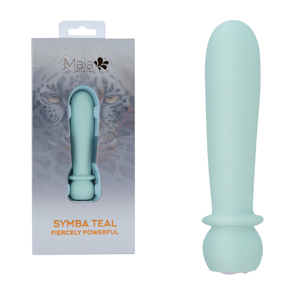 Maia SYMBA - Teal - Teal 10.8 cm USB Rechargeable Powerful Bullet - MA25-13-TEAL