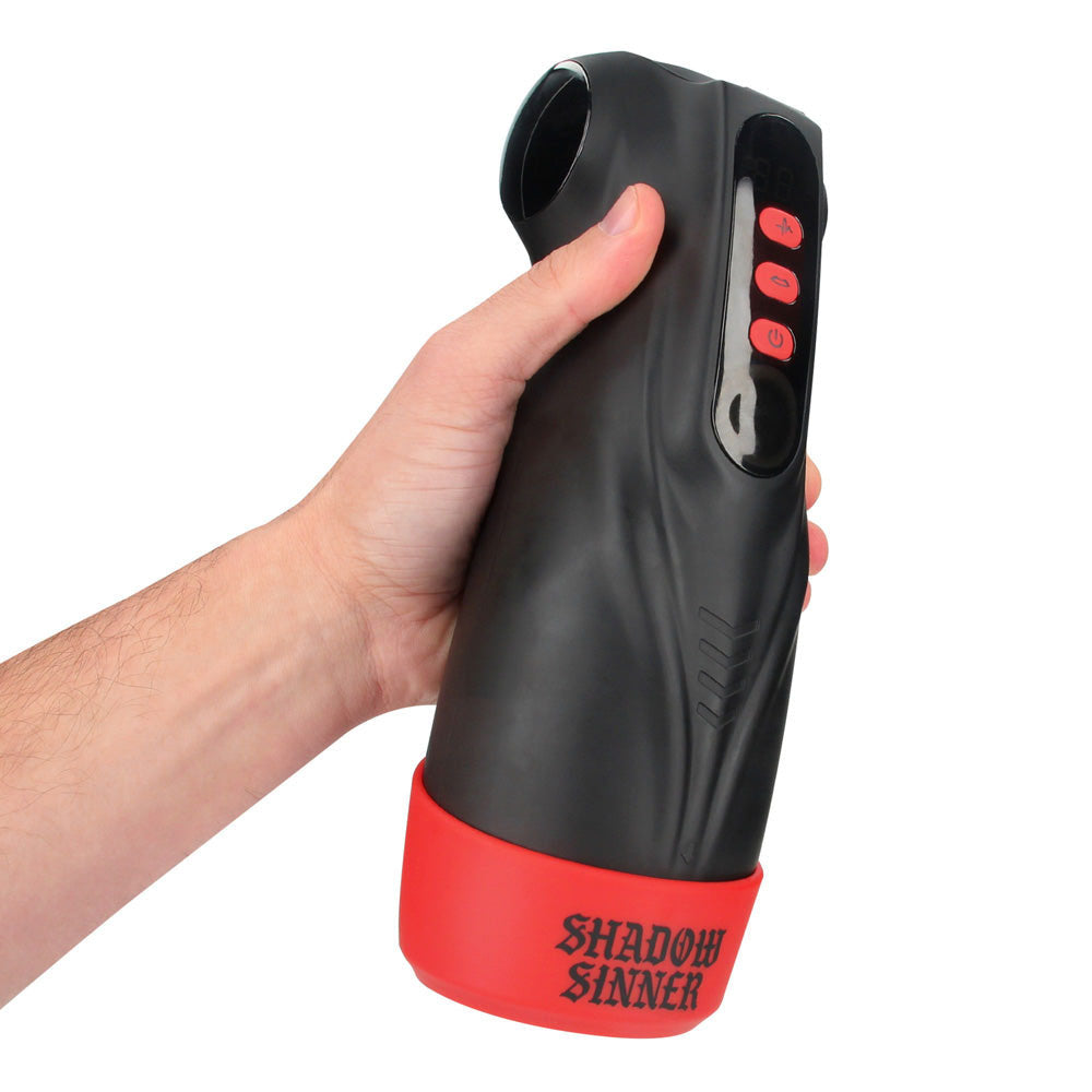 MASTURS Raven - USB Rechargeable Vibrating and Sucking Auto Stroker with Augmented Reality-MAS002BLK