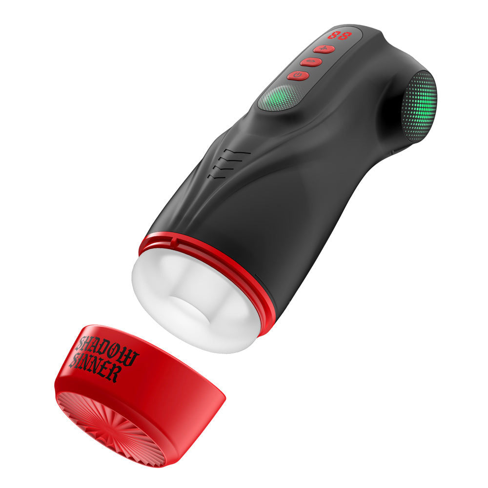 MASTURS Raven - USB Rechargeable Vibrating and Sucking Auto Stroker with Augmented Reality - MAS002BLK