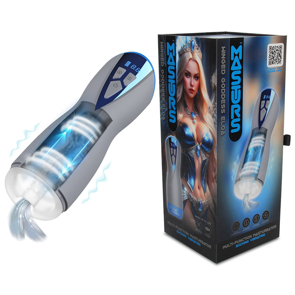 MASTURS Eloa - USB Rechargeable Sucking & Vibrating Auto Stroker with Augmented Reality - MAS005GRY