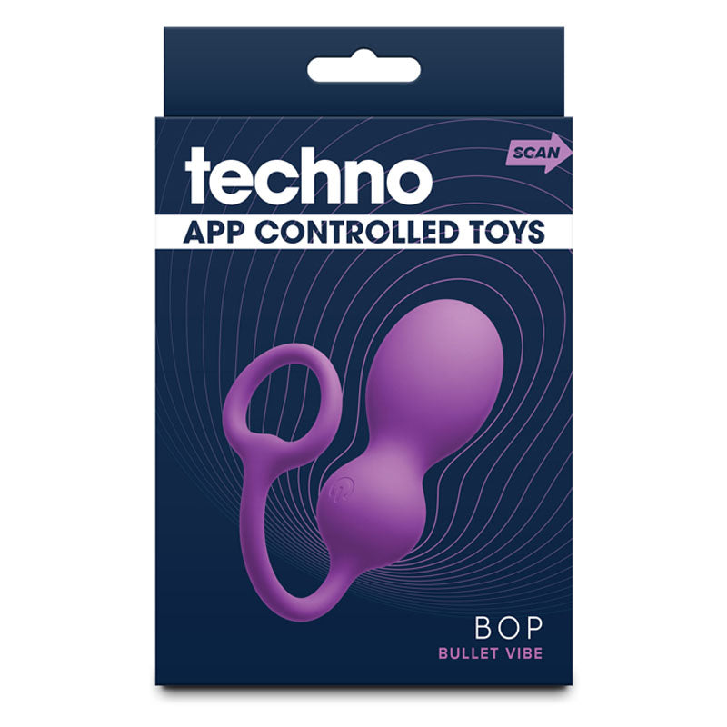 Techno - Bop - Purple USB Rechargeable Vibrating Kegel Exerciser with App Contol-NSN-0287-85