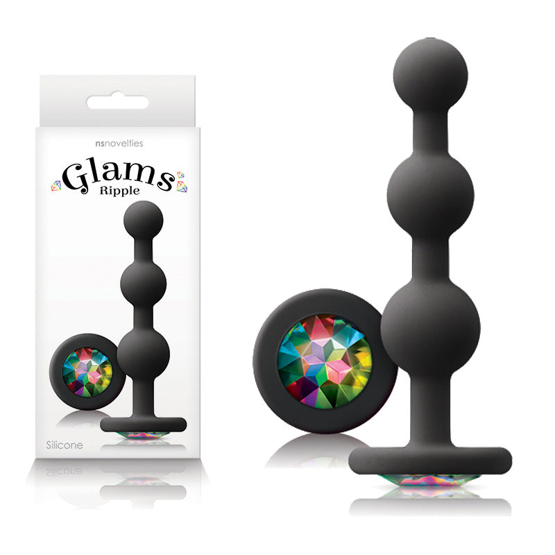 Glams Ripple Silicone Plug: Colorful Pleasure & Fun