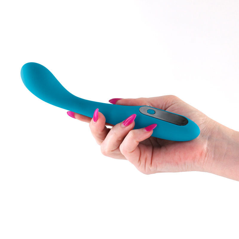 INYA Technica - Teal - Teal 19.2 cm USB Rechargeable Warming Vibrator - NSN-0560-38