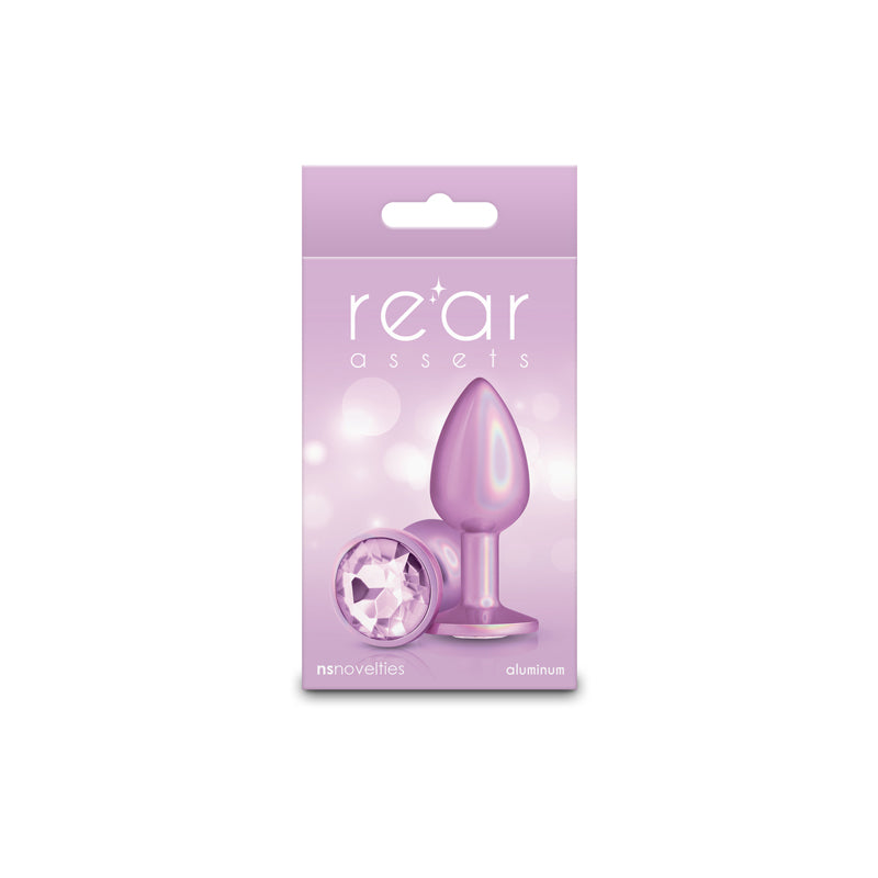 Rear Assets Iridescent - Small - Pink - Iridescent Pink 7.1 cm Small Butt Plug - NSN-0968-04