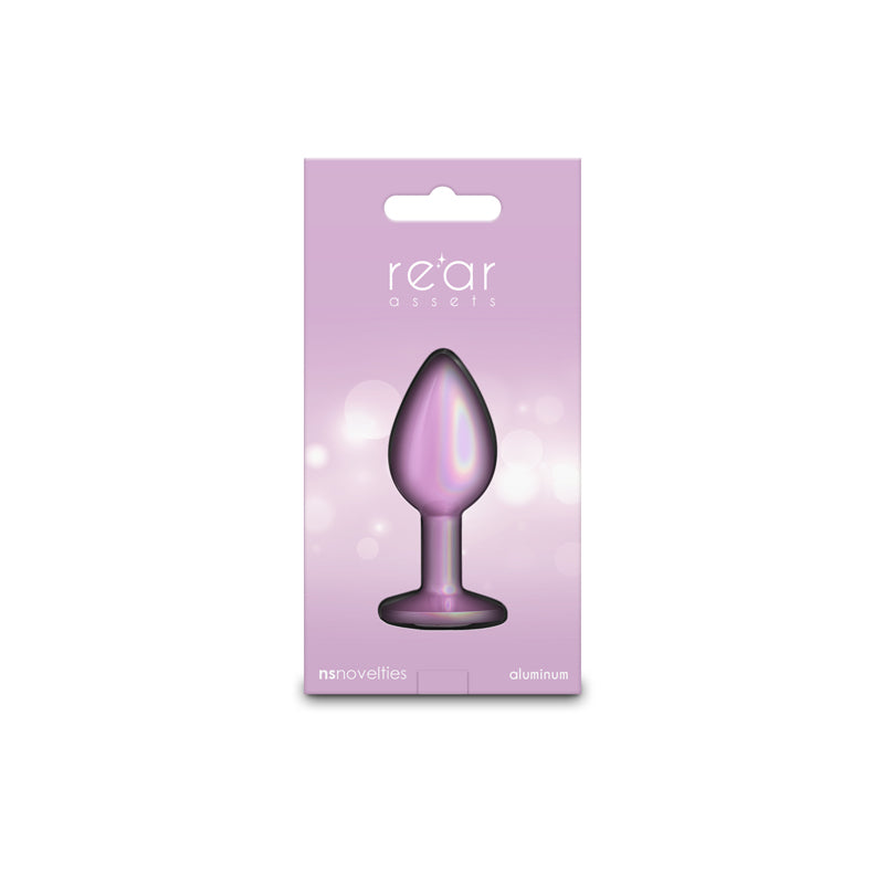 Rear Assets Iridescent - Small - Pink - Iridescent Pink 7.1 cm Small Butt Plug - NSN-0968-04