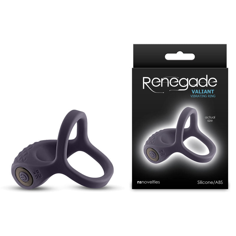 Renegade Valiant - Grey - Grey USB Rechargeable Cock Ring-NSN-1161-19