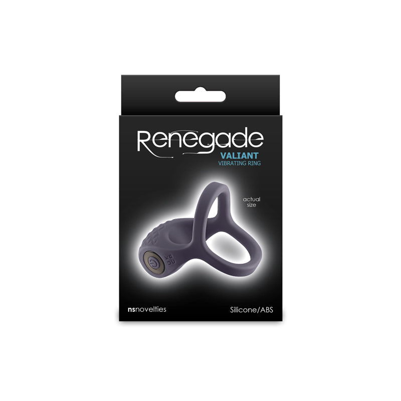 Renegade Valiant - Grey - Grey USB Rechargeable Cock Ring-NSN-1161-19