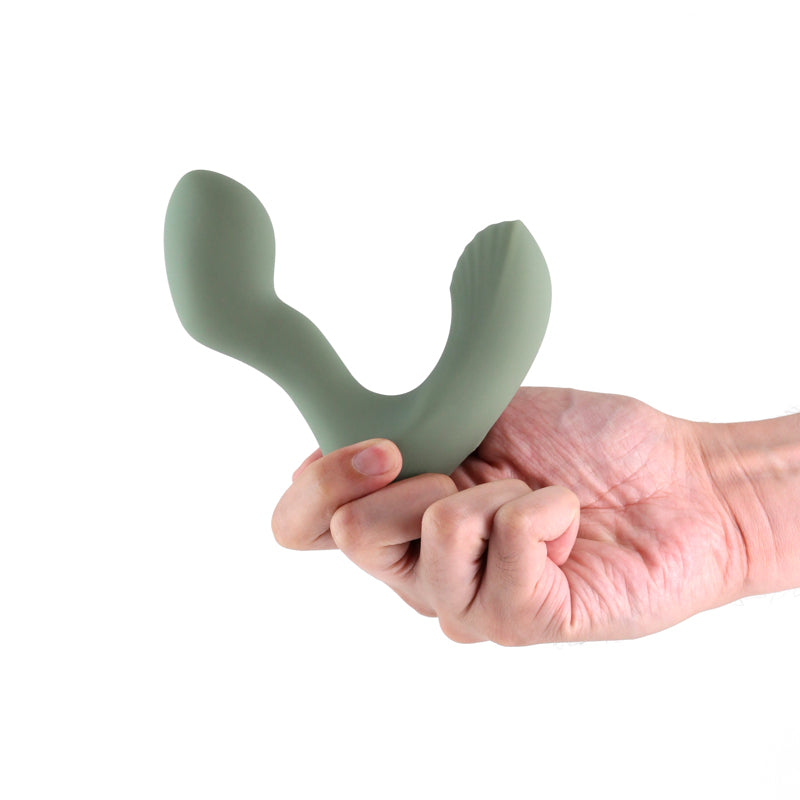 Renegade Outlaw - Sage - Green 12 cm USB Rechargeable Vibrating Prostate Massager-NSN-1161-38