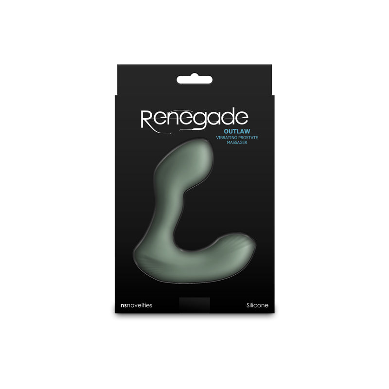 Renegade Outlaw - Sage - Green 12 cm USB Rechargeable Vibrating Prostate Massager-NSN-1161-38